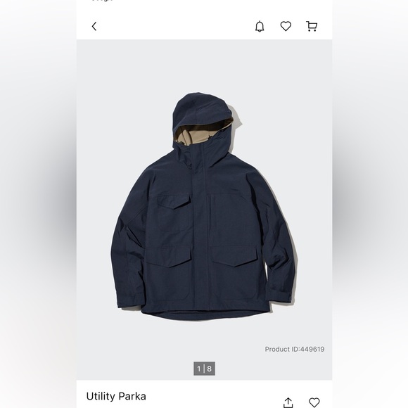 Uniqlo utility parka size S mall like new - Picture 1 of 10